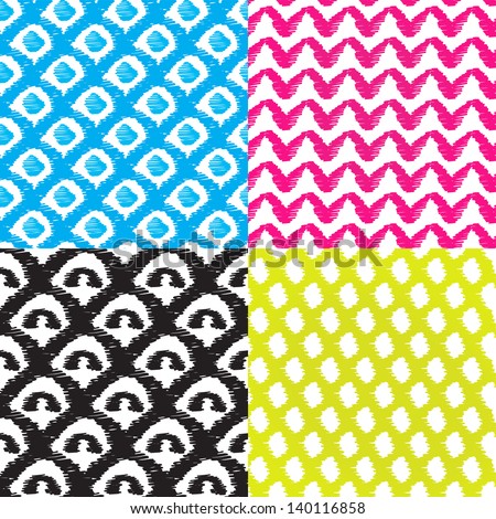 Seamless Colorful Vibrant Ethnic Aztec Hand Stock Vector ...