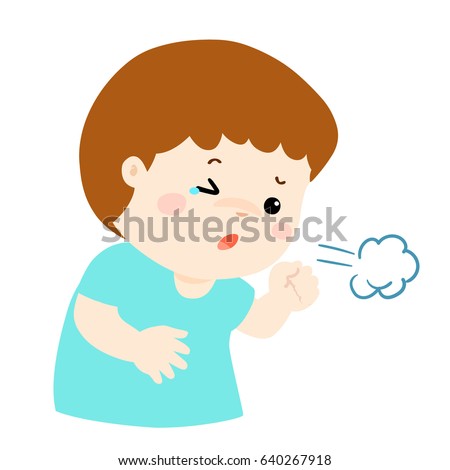 Little Boy Coughing Vector Cartoon Illustration Stock Vector 640267918 ...