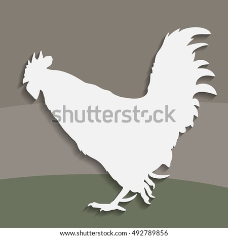 Black And White Singing Rooster Stock Images Royalty Free 