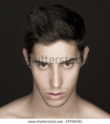 Young man's face