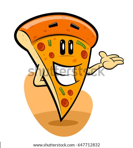 Funny Pizza Slice Cartoon Stock Vector 647712832 - Shutterstock