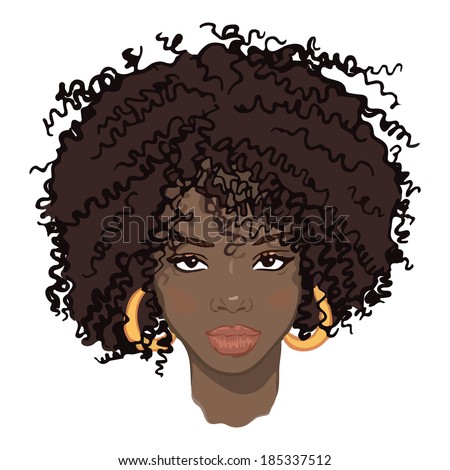 Portrait Beauty African Women Stock Vector 186023867 