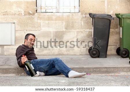 Drunk Man Lying On City Street Stock Photo 59318437 - Shutterstock