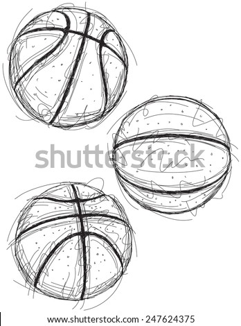 Basketball Sketches Stock Vector 247624375 - Shutterstock