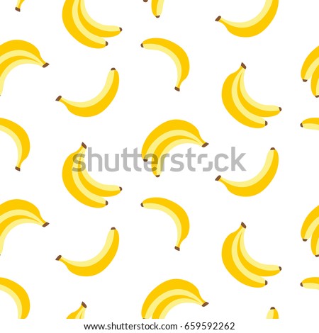 Banana geometric seamless pattern in 80s, 90s style. Wrapping paper, gift card, poster, banner design. Home decor, modern textile print. Vector illustration