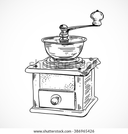 Как рисовать кофемолку