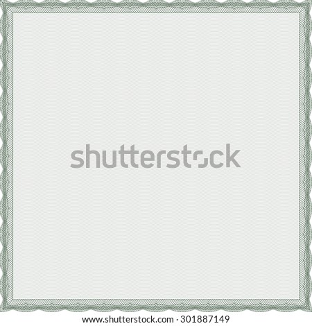 Stock certificate template Royalty Free Vector Image