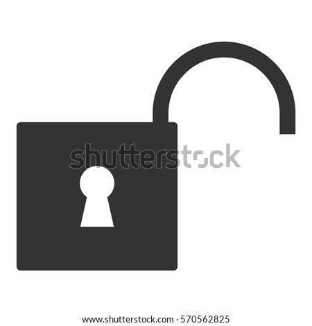 unlock black icon
