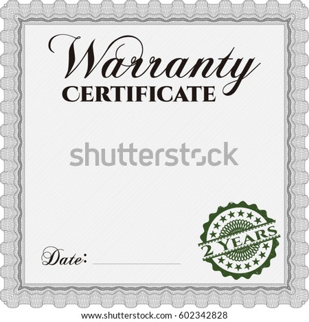 Free Warranty Certificate Template Word - PDF Download