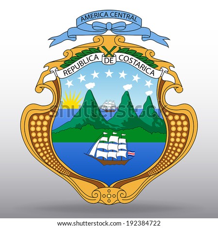 Costa Rica Coat Of Arms Free Vector / 4Vector