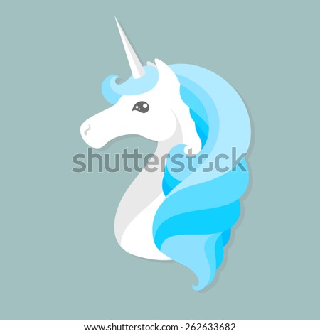 Unicorn Head Profile clip art Free Vector / 4Vector