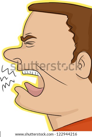 Screaming And Yelling Guy clip art Free Vector / 4Vector