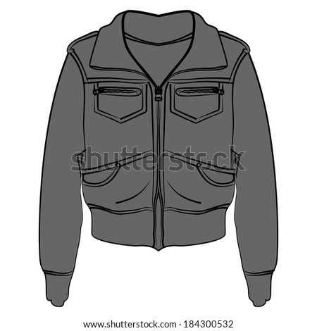 Leather Jacket clip art Free Vector / 4Vector