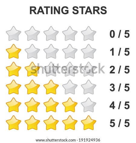 5 Star Rating System Free Vector / 4Vector