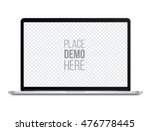laptop front mockup macbook style  isolated on the white background. Vector illustration.