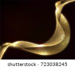 abstract gold waves design.... | Shutterstock .eps vector #723038245