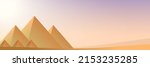 egyptian giza pyramids on a... | Shutterstock .eps vector #2153235285