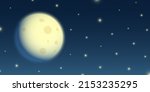 cartoon shadow moon on a starry ... | Shutterstock .eps vector #2153235295