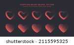 stippling crimson red heart... | Shutterstock .eps vector #2115595325