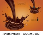 chocolate advertising design  ... | Shutterstock .eps vector #1290250102