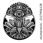 vector ornamental lotus flower  ... | Shutterstock .eps vector #2127906128