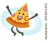 cartoon pizza character... | Shutterstock .eps vector #2013011315