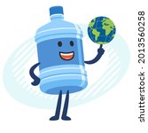 cartoon water bottle character... | Shutterstock .eps vector #2013560258