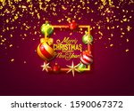 merry christmas and happy new... | Shutterstock .eps vector #1590067372