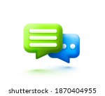 chat bubble. talk  dialogue ... | Shutterstock .eps vector #1870404955