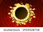 casino lamp frame with gold... | Shutterstock .eps vector #1924528718