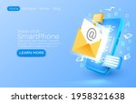 send an email  message... | Shutterstock .eps vector #1958321638