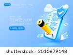 mobile document check list... | Shutterstock .eps vector #2010679148