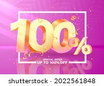 100 off. discount creative... | Shutterstock .eps vector #2022561848