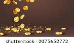 falling coins  falling money ... | Shutterstock .eps vector #2075652772