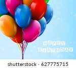3d realistic colorful bunch of... | Shutterstock .eps vector #627775715