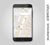 mobile gps navigation concept.... | Shutterstock .eps vector #658907665