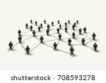 connecting people. social... | Shutterstock .eps vector #708593278