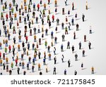large group of people on white... | Shutterstock .eps vector #721175845