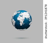 vector polygonal globe icon. | Shutterstock .eps vector #391241878