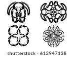 set of 4 logo signs symbol... | Shutterstock .eps vector #612947138