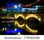 Colorful Lights And Bridge In...
