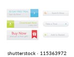 white web buttons set   eps8... | Shutterstock .eps vector #115363972
