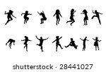 happy kids jumping collection | Shutterstock .eps vector #28441027