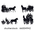 Horse And Carriage Silhouette...