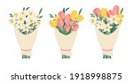 bouquet collection set with ... | Shutterstock .eps vector #1918998875