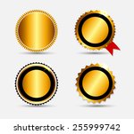 set of gold label template... | Shutterstock .eps vector #255999742