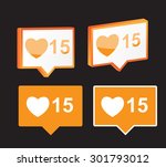 like notification icon ... | Shutterstock . vector #301793012