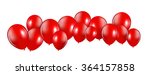 set of red balloons  vector... | Shutterstock .eps vector #364157858