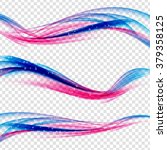 Abstract Blue And Pink Wave Set ...