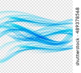abstract blue wave set on... | Shutterstock . vector #489378568